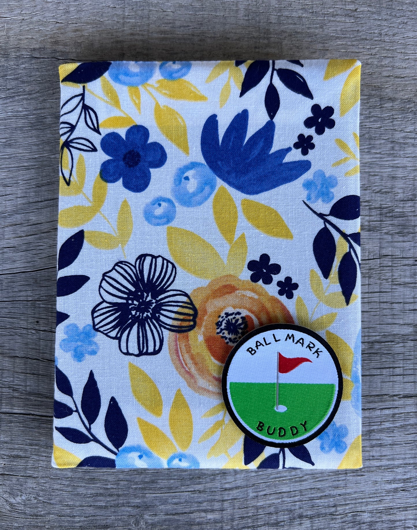 Blue & Yellow Floral Ball Mark Buddy