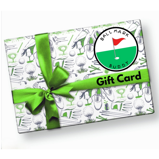 gift card resembling golf theme wrapped gift